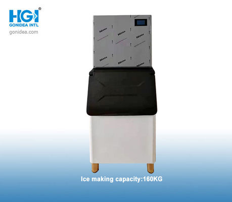 110V 220V 홀로 서 있는 상업적 자동 제빙기 160 킬로그램 / 24h 공기는 식었습니다